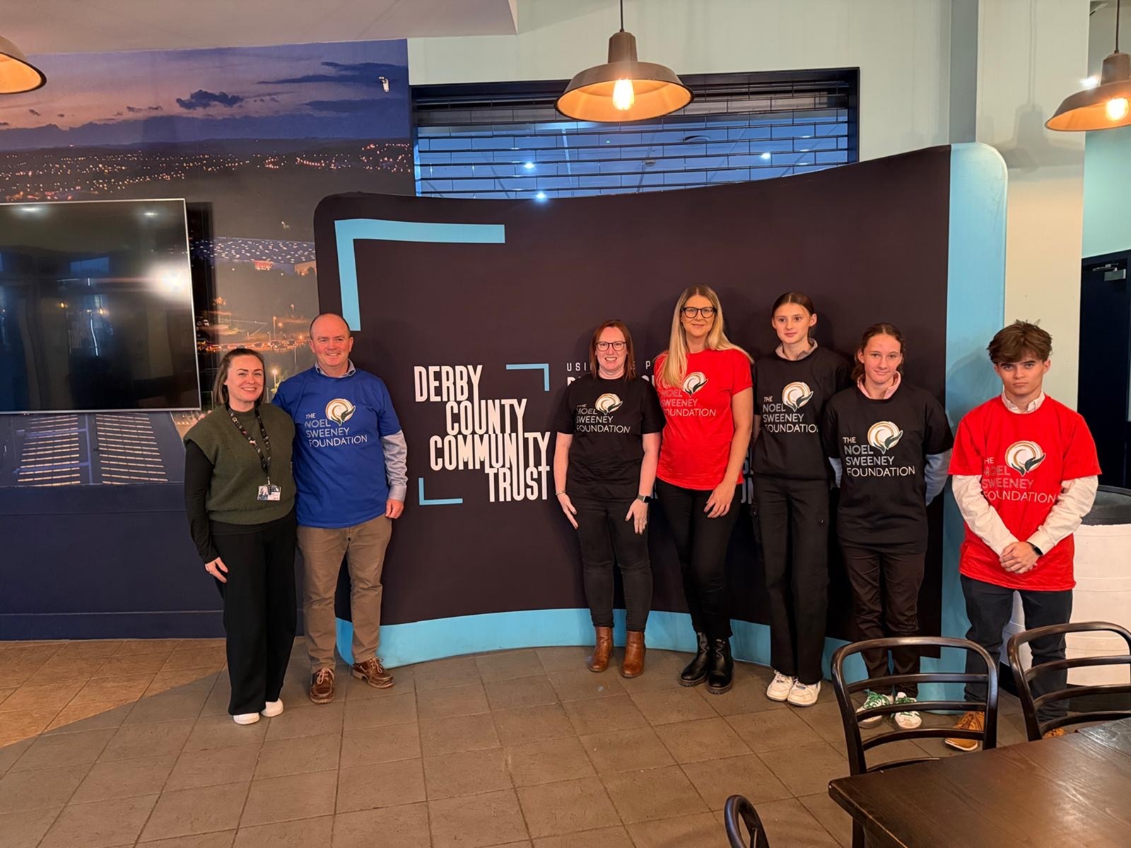 Derby County Community Trust Banner.